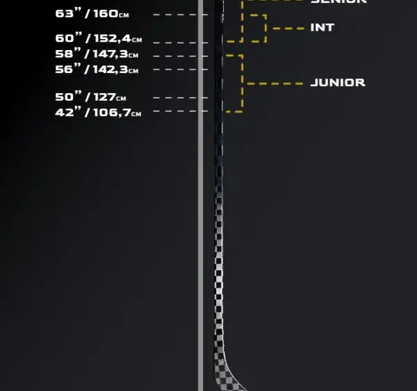 Marvic Hockey Stick Guide Hilfeseite Voll Carbon Eishockeyschläger Länge Erklärung length Explanation